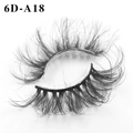6D-A18 Wispy Russian Volume False Eyelashes in a clear tray with fluffy black fibers - Fluffy Exaggerated Stage Style(6D-A18)