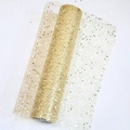 Sparkling gold sequin chiffon ribbon roll for Christmas tree and gift wrapping decor - 30CM Champagne Gold Mesh Sequins Length 9m
