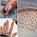 5D Red Chili Nail Art Stickers with 3D embossed texture and artistic Chili lettering - 3D Red Chili Style (CO-439)
