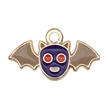 Colgante de murciélago azul y gris con borde dorado para creación de joyería artesanal - 1 pieza Murciélago Púrpura (11x20mm)