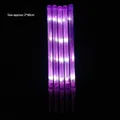 Pack of 5 purple LED foam glow sticks for parties, 2x48cm colorful light wands - Medium / Purple