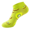 Lime green cotton low cut sock featuring a cute kiwi fruit slice pattern - One Size(37-44) / Lime Kiwi