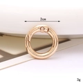 Zinc alloy spring ring connector in polished rose gold finish with 2cm outer diameter - Spring Ring Buckle / 20mm / Gold