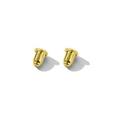 Pair of polished gold metal earring backs used for secure jewelry fastening - Bullet Earring Backs / Gold