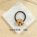 Punk style ponytail cuff with gold woven knot design, 3.2cm geometric hair accessory - Knot