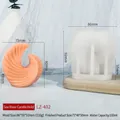 Geometrische Wellen Silikonform für Kerzen mit detaillierten Maßen für Bastelarbeiten - Meereswellen-Kerzenform LZ-402