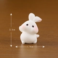 Mini figurine lapin blanc en résine, décoration de bureau mignonne de 2,3cm x 1,9cm - N°1 Course