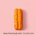 Close-up of a resin Youtiao food model showing realistic texture and size dimensions - Fried Dough Stick / Without Magnet