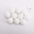 Pack of ten white 3cm plush pompoms for Christmas DIY crafts and garment decoration - 3cm Christmas Pom Poms [White] 10pcs