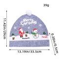 Grey Christmas car seat cover with Santa and snowman patterns and white pom-pom detail - Grey