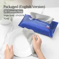 Pack of 20 grey microfiber cleaning cloths in pull-out bag, 22x22cm for kitchen use - 20 Sheets (22*22cm) / (English Packaging) Grey Bag