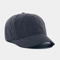 Dettaglio del cappello grigio scuro con visiera corta che mostra il tessuto in twill di cotone - Regolabile / Grigio