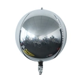 Polished silver mirror 4D aluminum foil balloon with reflective spherical surface - 15 Inch / Silver