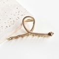 Elegant gold metal hair claw clip featuring a unique snake design with scale texture - Snake Shape Claw / 11.7cm / Gold