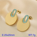 Sky blue enamel and gold finish round dangle earrings on elegant champagne silk fabric - Gold-Sky Blue