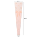 Pink single flower packaging bag with butterfly pattern 45cm long for DIY bouquets - Gift Style Single-Stem Bag (Pink)