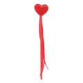 Sparkly red sequin heart headband with flowing ribbons for Valentine's day parties - Red Sequin Heart Ribbon Wand (No. 51)