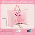 Pink rabbit oxford storage bag for quilts with 100-130L capacity and 72x54cm dimensions - Pink Rabbit (Large 72*54CM)