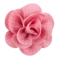 Detailed close-up of a 7cm pink bubble crepe handmade fabric flower accessory - No.9 Dark Pink