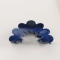 Pinza per capelli con motivo a marmo blu e design ondulato con denti grandi - A quadri