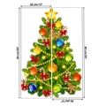 Detailed dimensions of Christmas tree wall sticker showing two 30x90cm segments - 30x90cm x 2PCS