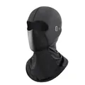 Dark grey ice silk cycling balaclava with mesh breathing panel and glasses slot - Long Style with Glasses Hole / Gray