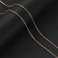 Minimalist 18k rose gold plated box chain necklace with square link design - 1.2mm Box Chain / Rose Gold
