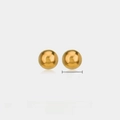Minimalist 5mm golden ball stud earrings made of high-polished stainless steel - 5mm / Gold
