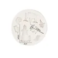 White silicone cake mold with castle shell patterns for DIY chocolate baking - 2# Round Combination / Gray