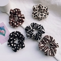 Lot de 5 chouchous à pois et motifs zébrures dans des tons neutres élégants - Ensemble de 5 Pièces (Pois Café + Pois Beige + Pois Noirs + Zèbre Noir + Zèbre Café)