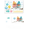 Set de 27 autocollants de Noël en PVC avec oiseaux, flocons de neige et étoiles - Animal de Noël