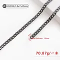 Tracolla a catena cubana piatta canna di fucile per borse filo da 1,8 mm - H10NK-1.8x7x10mm / Canna di fucile
