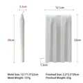 Silicone mold for DIY spiraling pillar candles with translucent finish and dimensions - Classic Long Column Style (J-504)