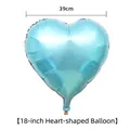 Light blue 18-inch heart-shaped foil balloon for wedding and party decorations - Light Blue
