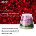 Multilayered colorful sand scented candle in glass with rose fragrance notes - Garden Series - Classic Rose Scent