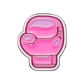 Pin de esmalte creativo de guante de boxeo rosa con borde de metal plateado - Estilo Guante de Boxeo Rosa (XZ9733)