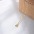 Gold S925 silver zodiac necklace with snake shaped pendant and sparkling diamonds - Leo Gold Plated