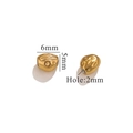 Baroque style gold stainless steel beads with 6mm size and 2mm hole for DIY jewelry - Style I / 6x5mm / Gold