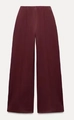 Pantalon large bordeaux foncé pour femme avec un beau drapé et une coupe élégante - S / Pantalons / Bordeaux