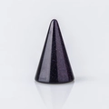 Cone-shaped blue sandstone gemstone ring holder with sparkling finish and reflections - Blue Sandstone Ring Holder