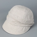 Dettaglio della trama in lino stropicciato e del design a strati del cappello - M (56-58cm) / Beige
