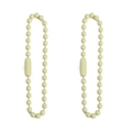 Cadena de bolas de hierro lacado verde claro para joyería DIY y llaveros de muñecas - Amarillo claro