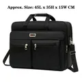 20-inch black business briefcase in waterproof oxford cloth with adjustable shoulder strap - 20-inch Extra Large 2 (45cm)