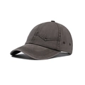 Gorra de béisbol gris carbón lavado de algodón con detalle de remache metálico retro - Gris