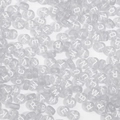 Bulk round transparent acrylic beads with white uppercase letters for jewelry making - Transparent White with White Letters