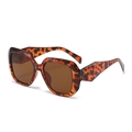 Retro oversized square sunglasses with tortoiseshell frame and brown lenses - Tortoise Shell Frame