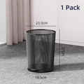 Set da 1 cestino in rete metallica nera con base rinforzata per ufficio e casa - 9L/Rete Metallica / Nero Elegante