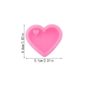 Roze hartvormige siliconen mal voor DIY-ambachten en bakken, maat 5,1 cm x 4,6 cm - Hart