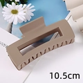 Detail of 10.5cm matte coffee rectangular hair claw clip for thick hair styling - Matte Warm Coffee (S150-48) / 10.5cm