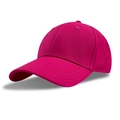 Classic cotton baseball cap in vibrant rose red with a high-quality structured crown - M (56-58cm) / Deep Pink